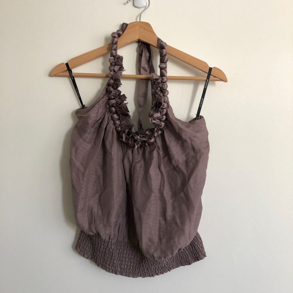 Bebe Lavender Halter Top (Silk/ Satin)